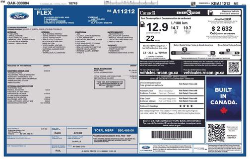 Black 2019 Ford Flex SEL