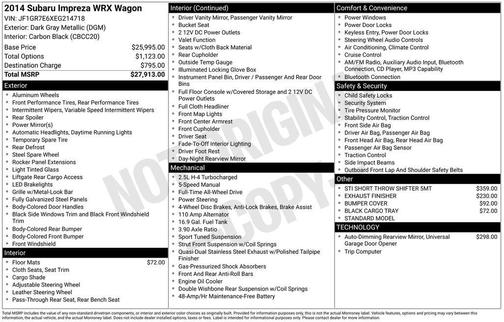 2014 Subaru Impreza WRX Base