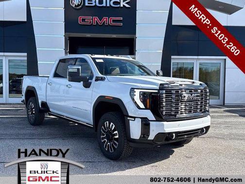 Glacier White Tricoat 2026 GMC Sierra 3500 Denali