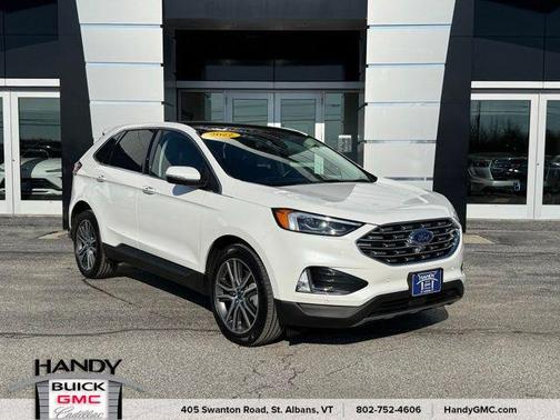 Star White Metallic Tri-Coat 2022 Ford Edge Titanium
