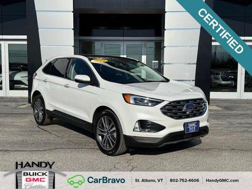 Star White Metallic Tri-Coat 2022 Ford Edge Titanium