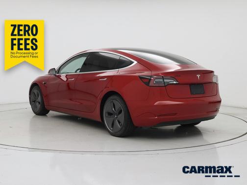 Red 2019 Tesla Model 3 Standard Range Plus