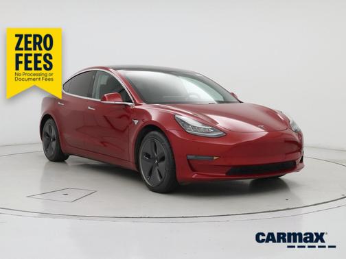 Red 2019 Tesla Model 3 Standard Range Plus