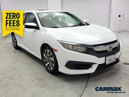 White 2016 Honda Civic EX