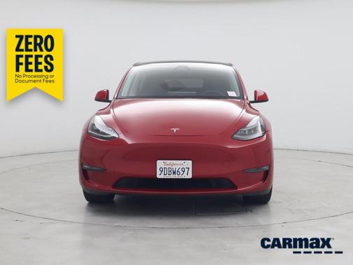Red 2022 Tesla Model Y Long Range