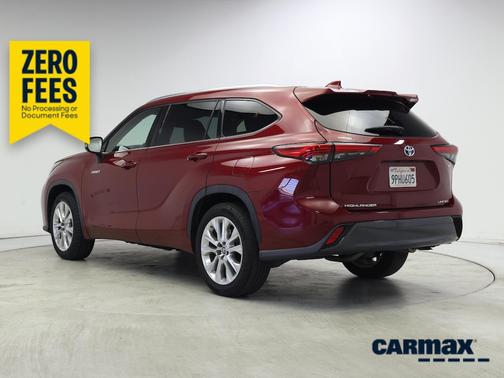 Red 2021 Toyota Highlander Hybrid Limited