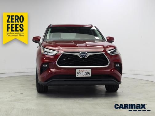 Red 2021 Toyota Highlander Hybrid Limited