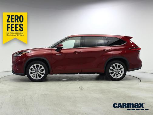 Red 2021 Toyota Highlander Hybrid Limited