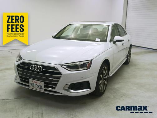 White 2021 Audi A4 Premium Plus