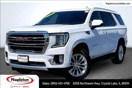 Summit White 2021 GMC Yukon SLT