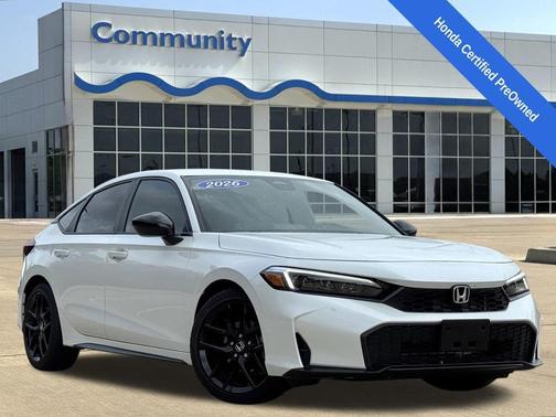 Platinum White Pearl 2026 Honda Civic Sport
