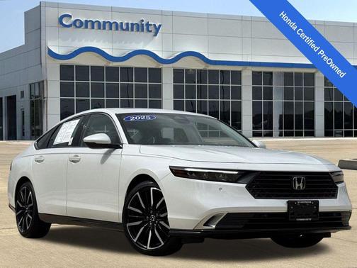 Platinum White Pearl 2025 Honda Accord Hybrid Touring