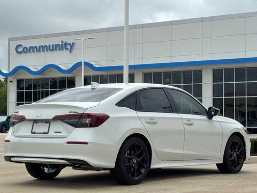 Platinum White Pearl 2026 Honda Civic Hybrid Sport
