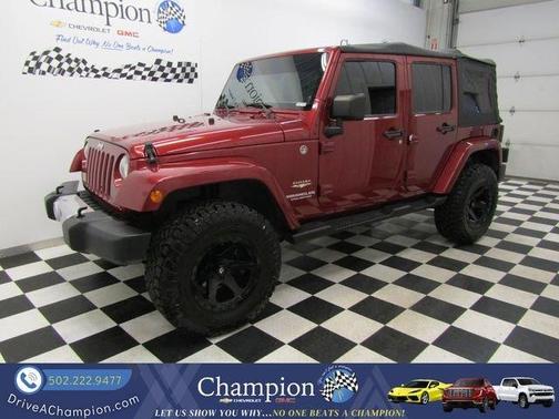 Maroon 2013 Jeep Wrangler Unlimited Sahara