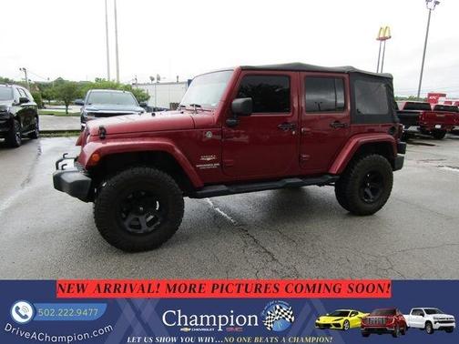 Maroon 2013 Jeep Wrangler Unlimited Sahara
