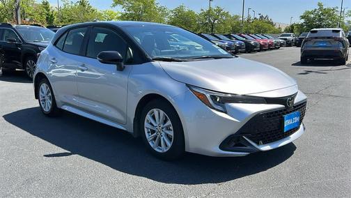 Classic Silver Metallic/Midnight Black Metallic 2025 Toyota Corolla SE