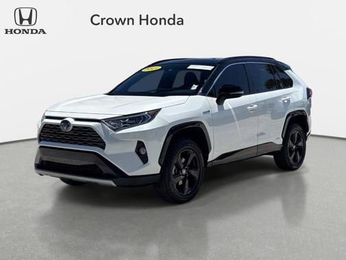 White 2021 Toyota RAV4 Hybrid XSE