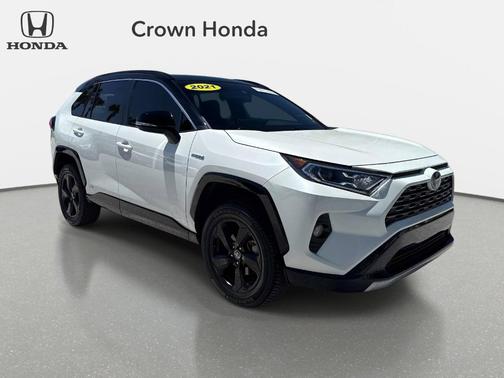 White 2021 Toyota RAV4 Hybrid XSE