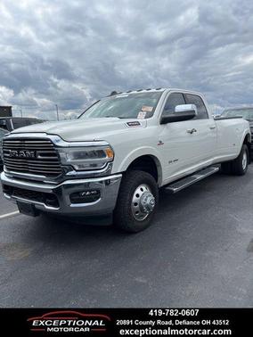 Pearl White 2021 RAM 3500 Laramie Crew Cab 4x4 8' Box