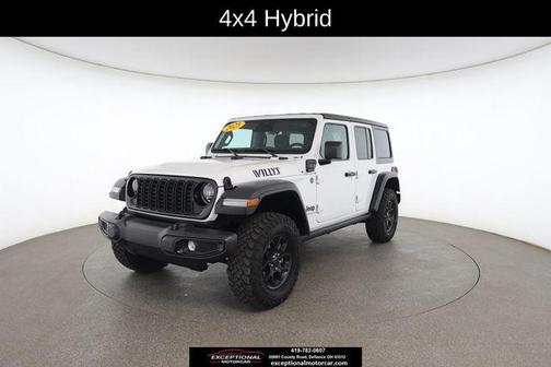 Bright White Clearcoat 2025 Jeep Wrangler 4xe Willys