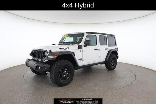 Bright White Clearcoat 2025 Jeep Wrangler 4xe Willys
