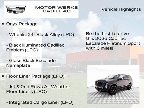 2026 Cadillac Escalade Sport Platinum