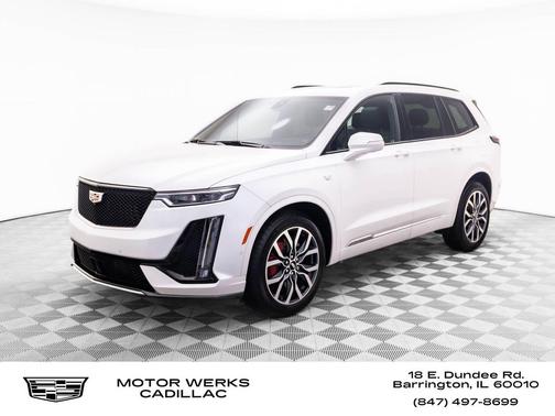 Crystal White Tricoat 2025 Cadillac XT6 Sport AWD