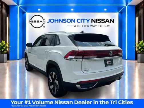 Pure White 2025 Volkswagen Atlas Cross Sport 2.0T SE w/Technology