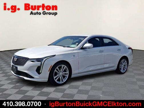 Crystal White 2023 Cadillac CT4 Luxury