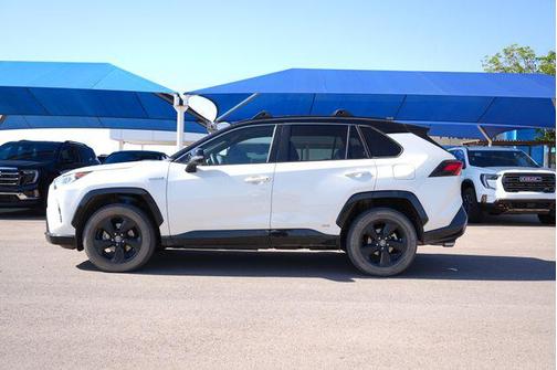 Blizzard Pearl/Midnight Black Metallic 2021 Toyota RAV4 Hybrid SE