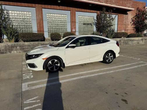 White 2019 Honda Civic LX