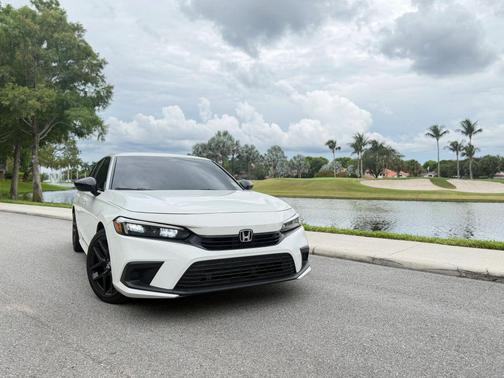 Platinum White Pearl 2024 Honda Civic Sport