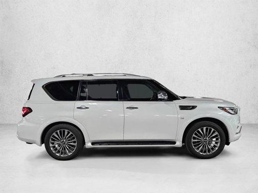 Moonstone White 2019 INFINITI QX80 Luxe