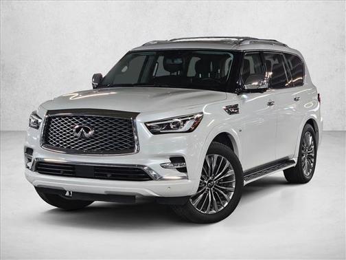 Moonstone White 2019 INFINITI QX80 Luxe