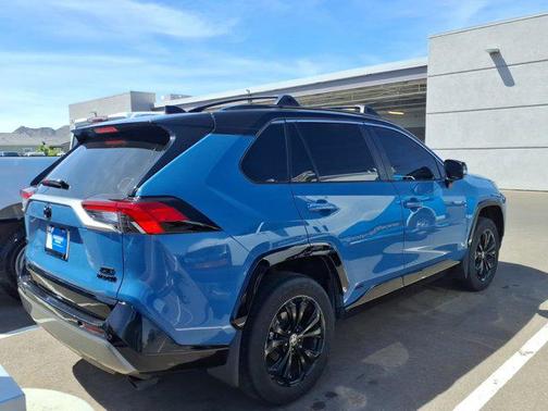 Cavalry Blue/Midnight Black Metallic 2022 Toyota RAV4 Hybrid SE