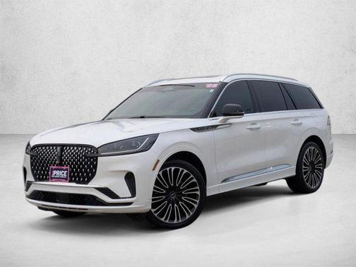Pristine White Metallic Tri-Coat 2025 Lincoln Aviator Black Label AWD