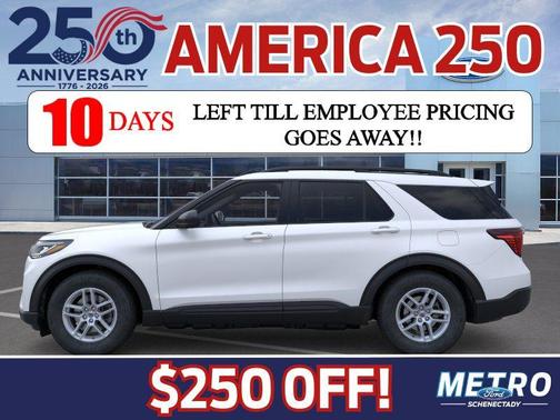Star White Metallic Tri-Coat 2026 Ford Explorer Active