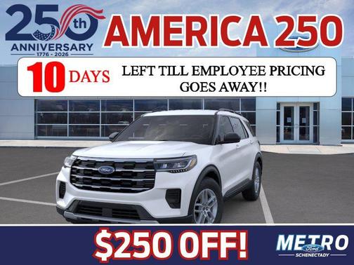 Star White Metallic Tri-Coat 2026 Ford Explorer Active