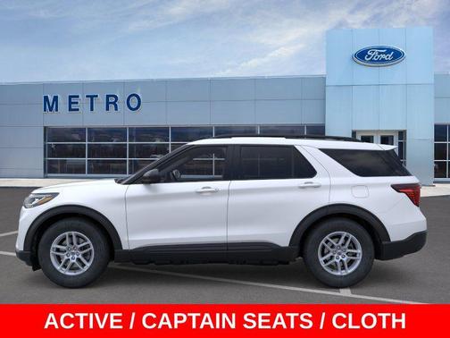 Star White Metallic Tri-Coat 2026 Ford Explorer Active