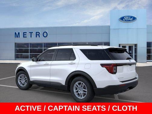 Star White Metallic Tri-Coat 2026 Ford Explorer Active