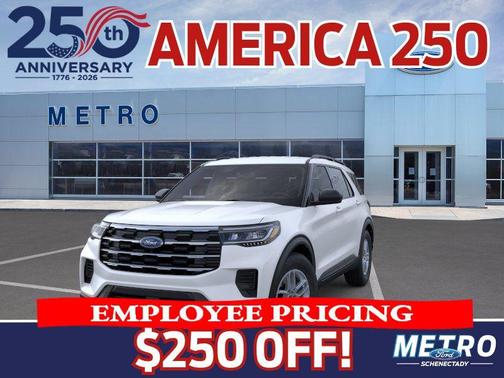 Star White Metallic Tri-Coat 2026 Ford Explorer Active