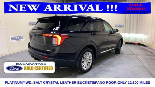 Black Metallic 2025 Ford Explorer Platinum