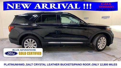 Black Metallic 2025 Ford Explorer Platinum