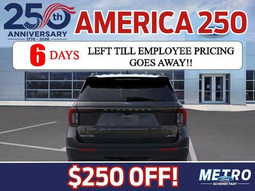 Agate Black Metallic 2026 Ford Explorer Active