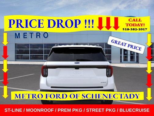 Star White Metallic Tri-Coat 2026 Ford Explorer ST-Line