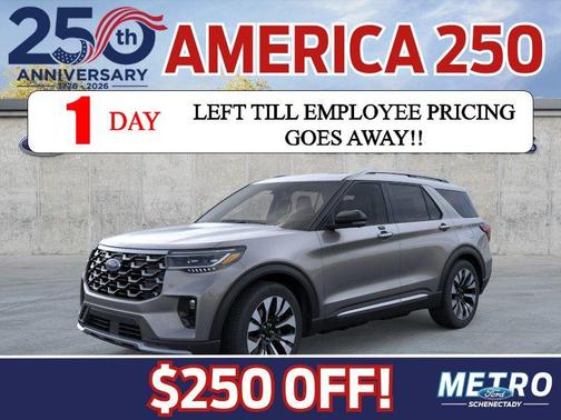 Gray 2026 Ford Explorer Platinum