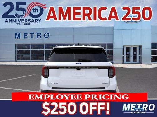 Star White Metallic Tri-Coat 2026 Ford Explorer Active