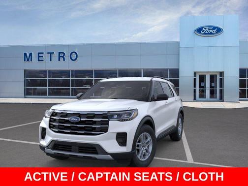 Star White Metallic Tri-Coat 2026 Ford Explorer Active