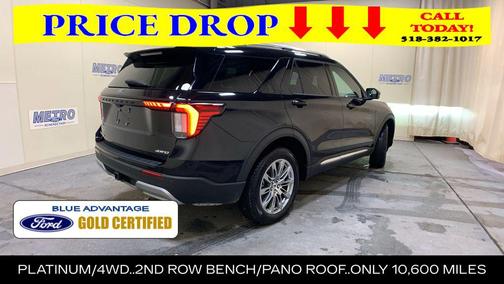 Black Metallic 2025 Ford Explorer Platinum