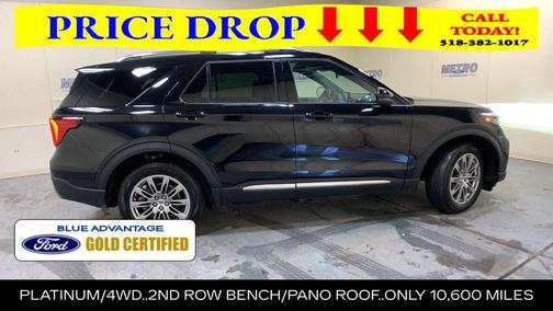 Black Metallic 2025 Ford Explorer Platinum